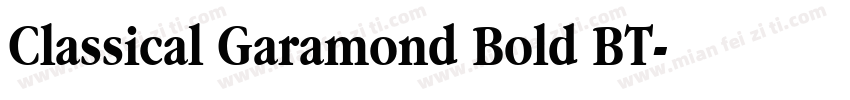 Classical Garamond Bold BT字体转换